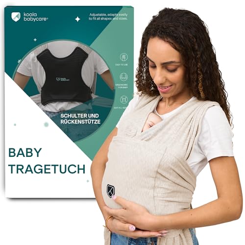 Koala Babycare Tragetuch Baby Neugeborene - Einfach Anzuziehen für Mütter und Väter - Babytrage Multi-Use Bis 9kg - Babytragetuch
