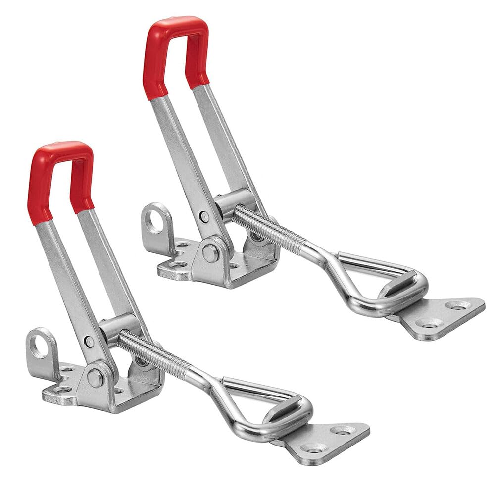 2 x Over Centre Fastener Latch Catch Small Lockable Truck Trailer Body Clamp UK