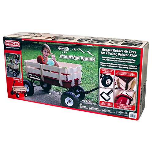 Duncan Mountain Wagon - Pull-Along Wagon For Kids With Wooden Panels, All Terrain Tires, Wide Grip Handle, Wide Wheel Base #TOP6