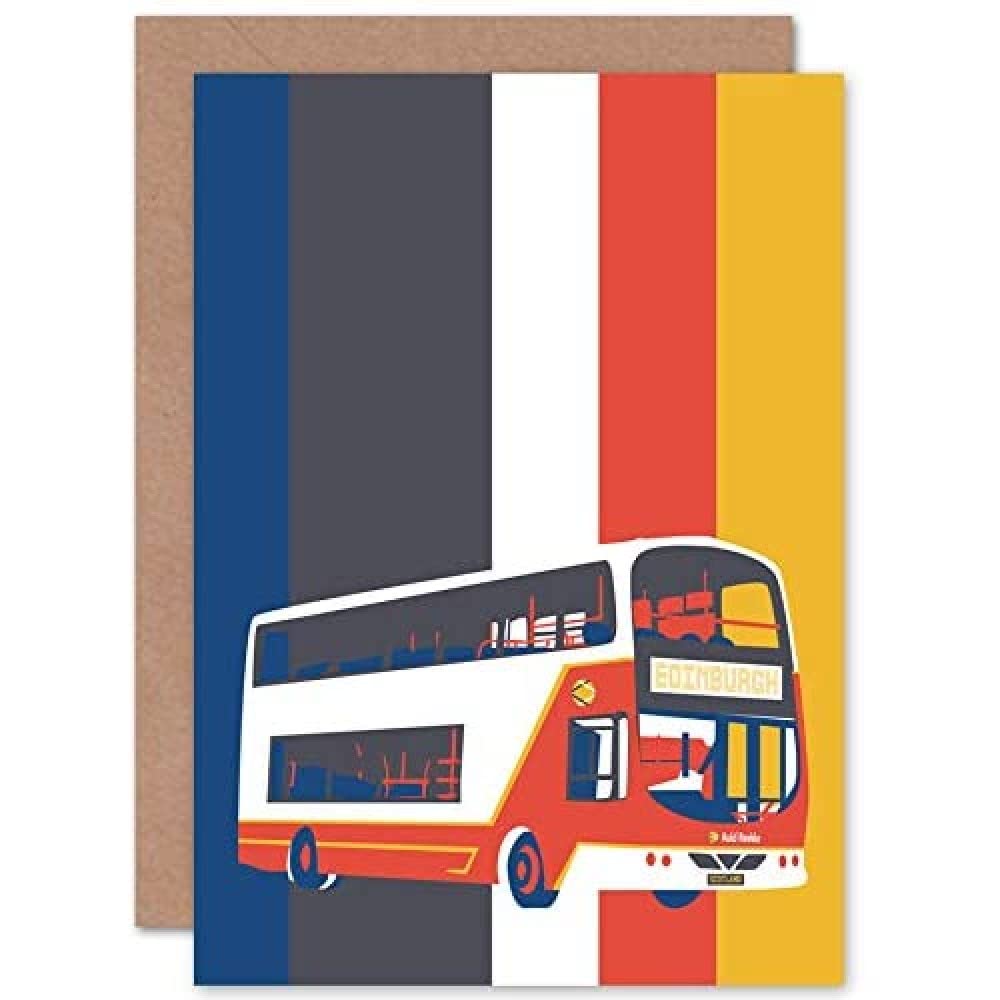 Wee Blue Coo Edinburgh Transport Bus Sealed Greeting Card Plus Envelope Blank Inside