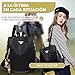 SAGATUS Bolso Mujer I Mochila Antirrobo Mujer I Color Negro I Cremalleras Ocultas y bolsillo trasero I Impermeable y Ligera I Diseño casual para diario o viaje I Compartimientos organizados Imagen de SAGATUS Bolso Mujer I Mochila Antirrobo Mujer I Color Negro I Cremalleras Ocultas y bolsillo trasero I Impermeable y Ligera I Diseño casual para diario o viaje I Compartimientos organizados