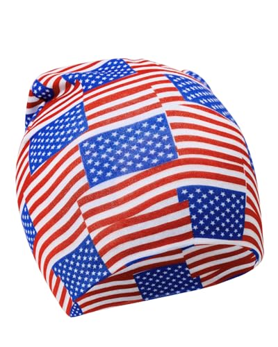 Century Star Cotton Baby Boys Girls Beanie Hat - Patriotic A