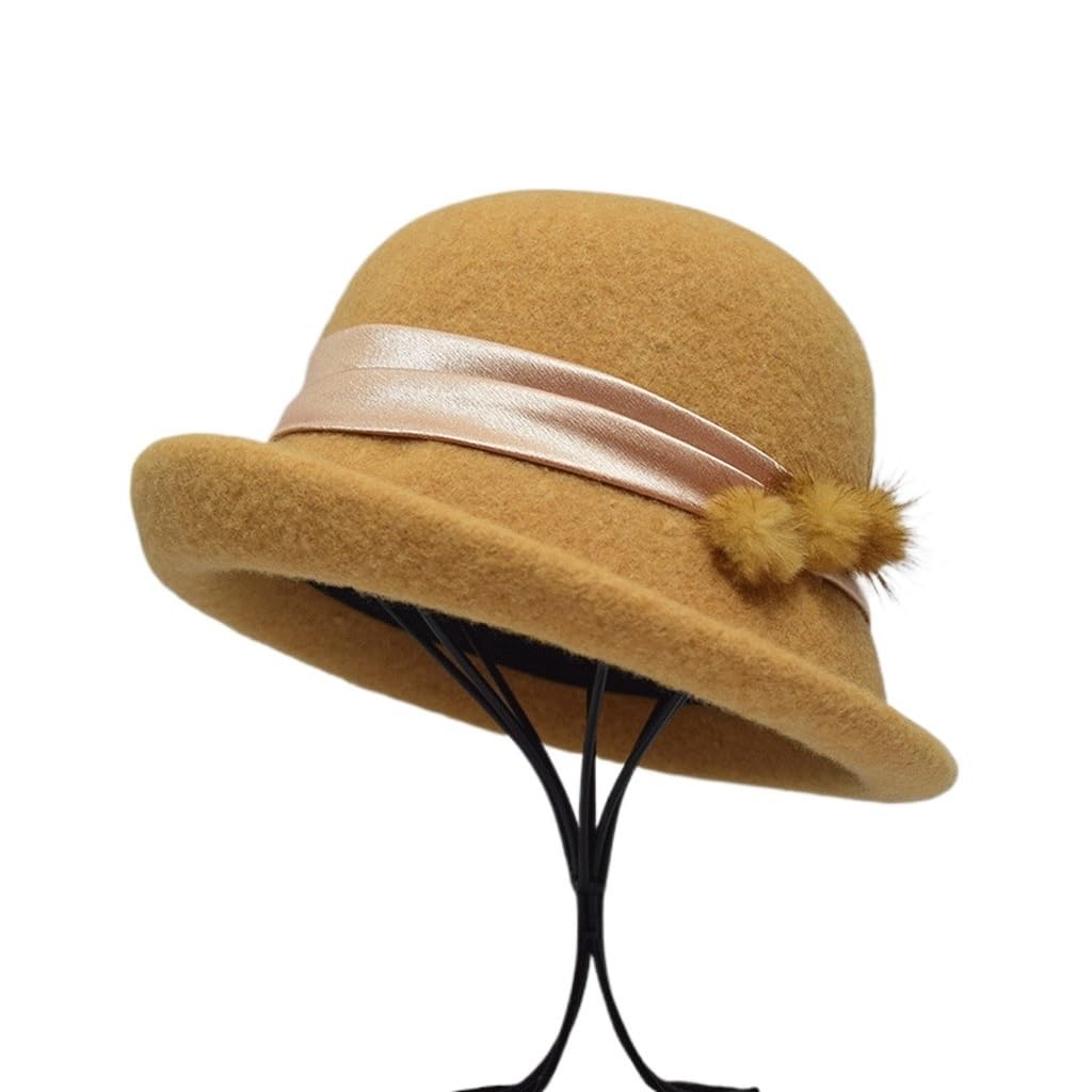 Chapeau de pêcheur d'automne et d'hiver pour femme - Bonnet chaud élégant modèle D