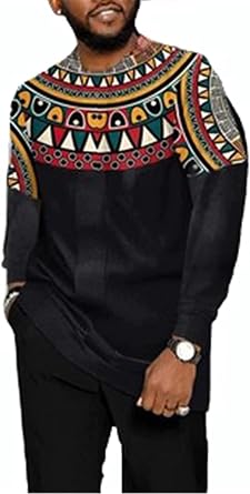 Mens 2 Piece Set African Dashiki Dress Shirt Short/Long Sleeve Gentlemen Tribal Ethnic Party Pants Suit