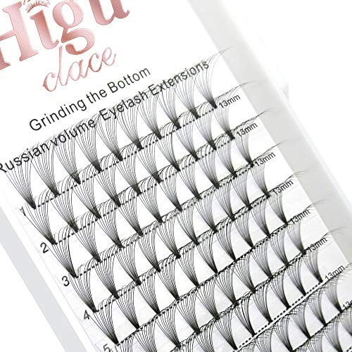 12rows 10D Volume Eyelash Extensions 0.05 C Curl 13mm Short Premade Fans False Lash Mega Volume Lash Extensions|0.05 0.07mm C D Curl 8-16mm|(10D 0.05 C 13mm)