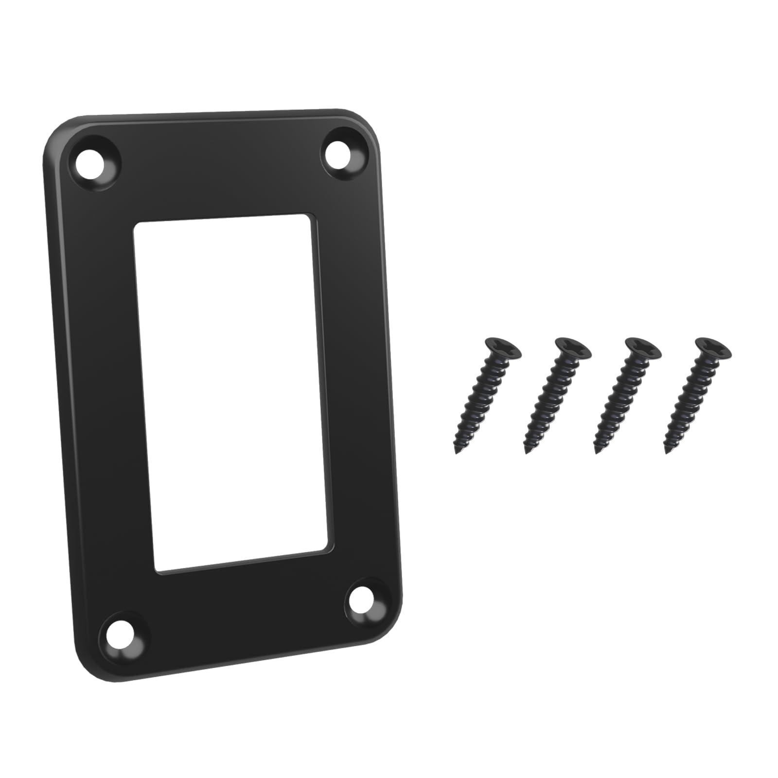 1 Gang Rocker Switch Housing Holder Aluminum Black Panel 1 Hole Toggle Switch Bracket Holder Bilge Pump Rocker Switch Holder Mounting Size 37.5mm x