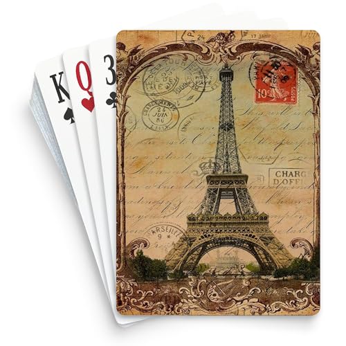 Baraja Vintage Paris Torre Eiffel tamaño estándar