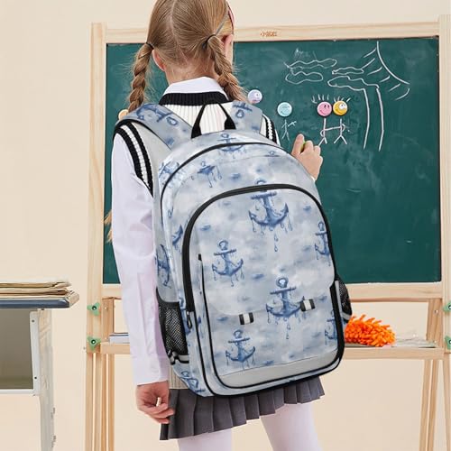 Sac à dos ordinateur portable enfants ancre gris protégeant le dos des élèves - 3