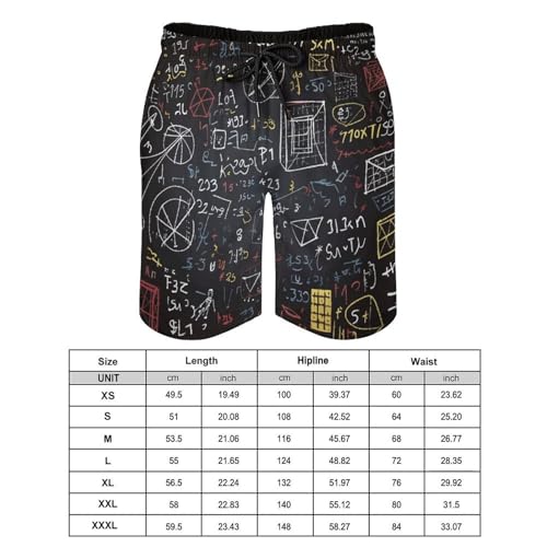 Mens Shorts Mathematics and Physics Men Swim Trunks Quick-Dry Beach Shorts with Drawstring Pocket Bathing Suit2