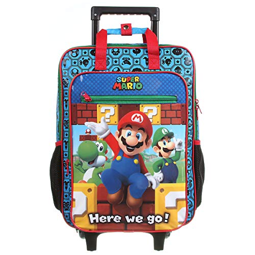 Mala Escolar G com Rodinhas, Super Mario Bros, DMW Bags, 11735, Colorida
