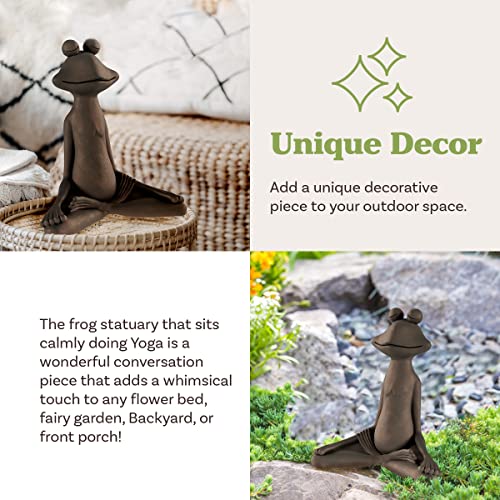Pure Garden Meditating Frog Lawn And Garden Décor, Bronze #TOP4