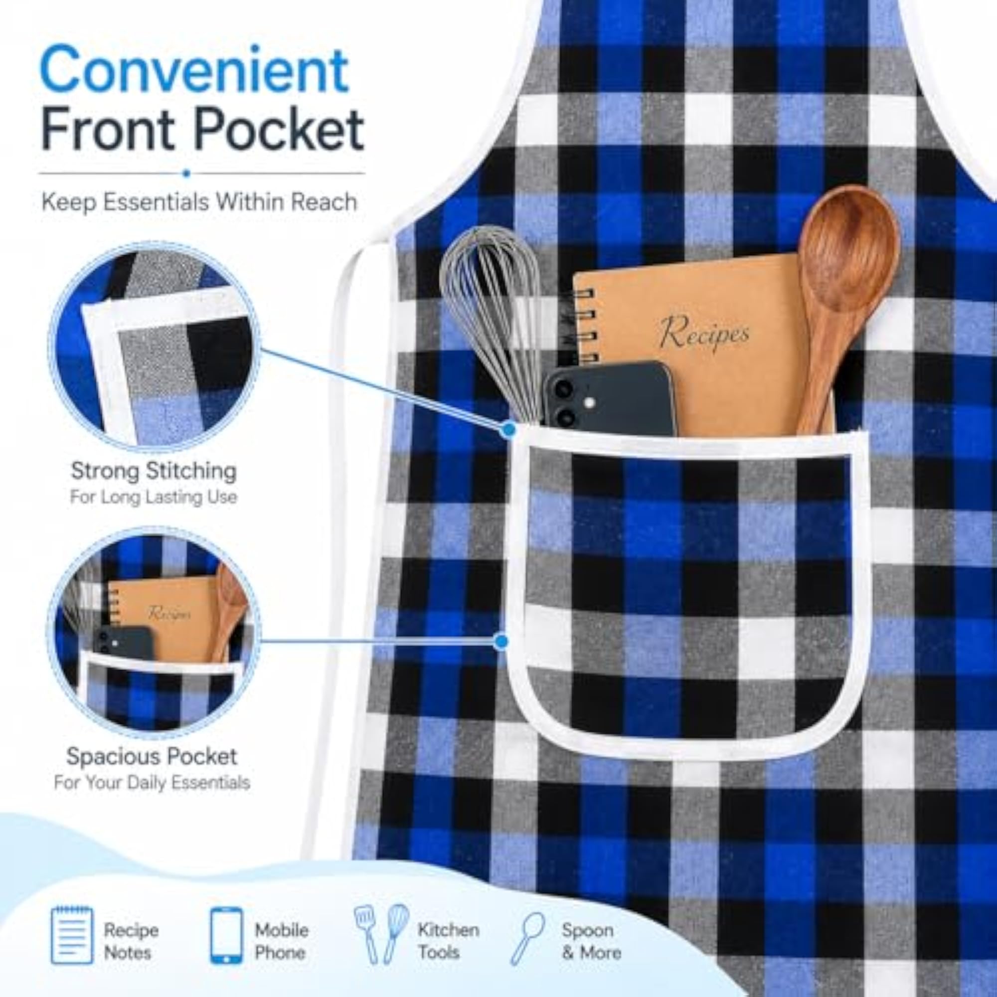 Kitchen Apron Combo Pack of 2 for Women & Men
