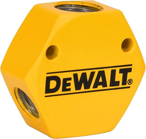 DEWALT Colector plano de disco de hockey de entrada FNPT de 3/8 pulgadas de 3 vías con tres salidas FNPT de 1/4 pulgadas (DXCM041-0116)