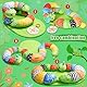 Charmofun Tummy Time Toys Spielkissen, 3 in 1 Bauchlage Spielzeug Baby, Abnehmbar Raupe für Baby, Bauchlage Helfen Sitzen Stützen Babyspielzeug 3 6 9 Monate mit Rassel, Beißring, Spiegel