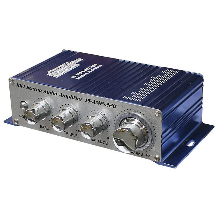 Pipeman's Installation Solution 2 Channel Stereo PA Mini Amplifier 4 to 16 Ohm 20 Watt 3.5 Aux Input USB