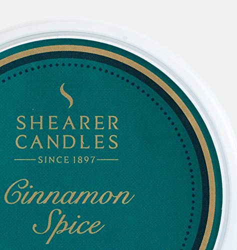 SHEARER CANDLES CINNAMON SPICE WAX MELT POT, Clear/ Teal/ Gold, 27 x 74 mm - Image 4
