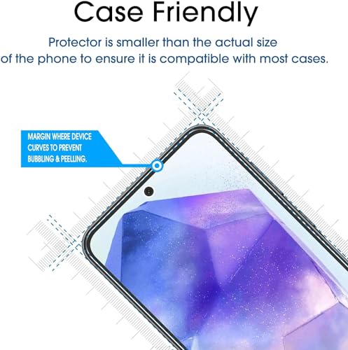 Image of Premium Tempered Glass Screen Protector Guard For Samsung Galaxy A15 5G (6.5 Inch, Pack of 1) | Edge to Edge Coverage With Easy to installation kit