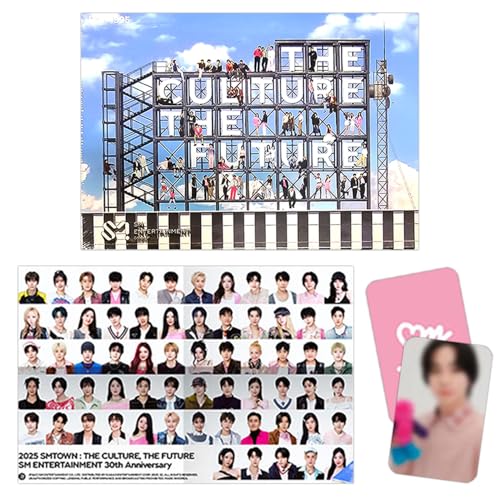 2025 SMTOWN : THE CULTURE, THE FUTURE (FAMILY Ver.) Package Box + Mini Folded Poster + Musci QR Card + Motion Photocard With QR