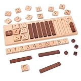 Auvewilo Wooden Math Board, Addition and Subtraction Learning Toy, Mathematical Game for Kids, Educa