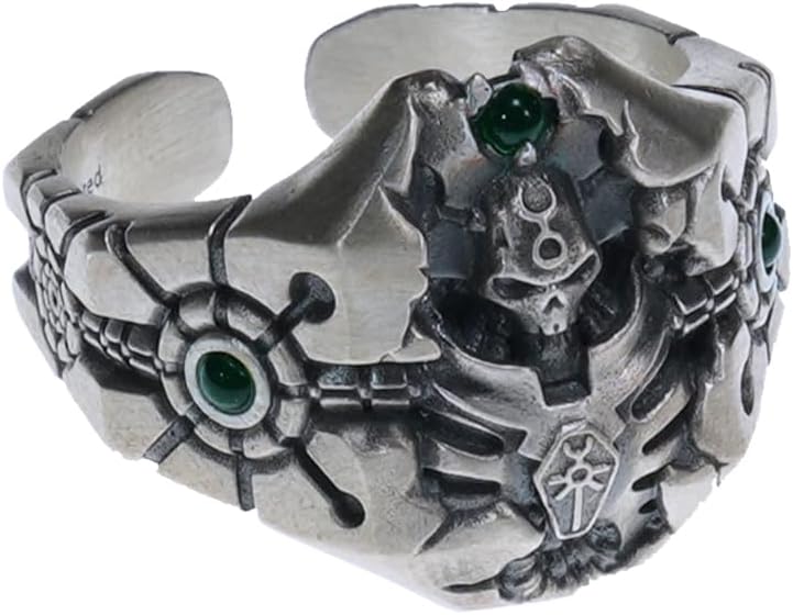 Starforged Mark of Phaeron Warhammer 40K Men's Sterling Silver Ring WH40 War Flag Tabletop Game