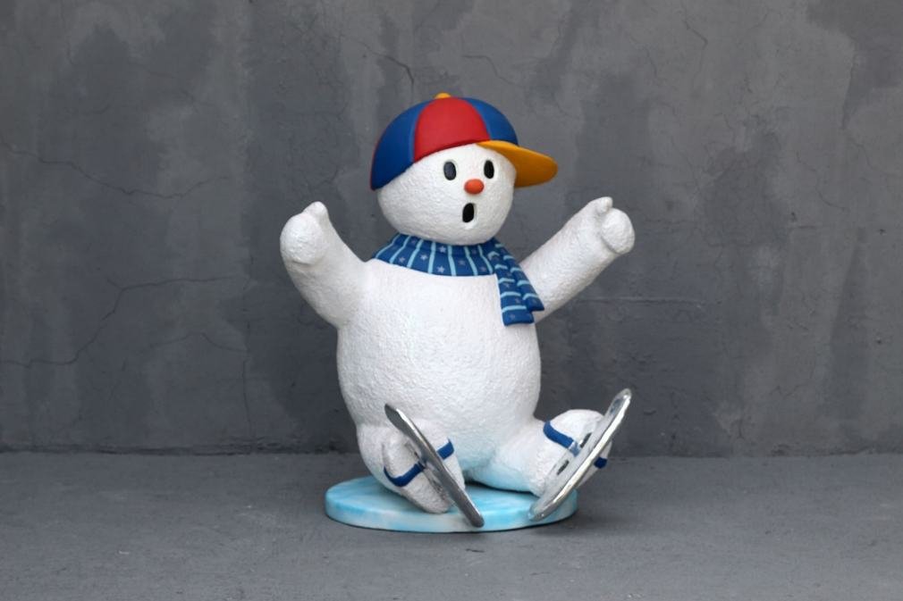 Muñeco de Nieve con Patines Sentado 1.2 Metros
