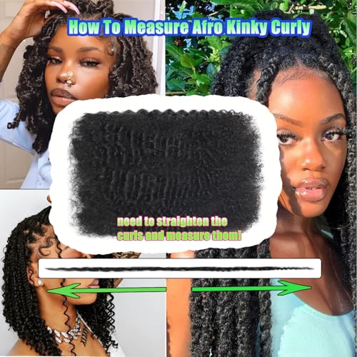 Afro Kinkys Bulk Human Hair 14 inch 30g unprocessed Human Hair for Braiding Hair Afro Kinky braids human hair Dreadlocks Extensions Loc Repair Twist Braiding Double Drawn Natural Black - Image 6