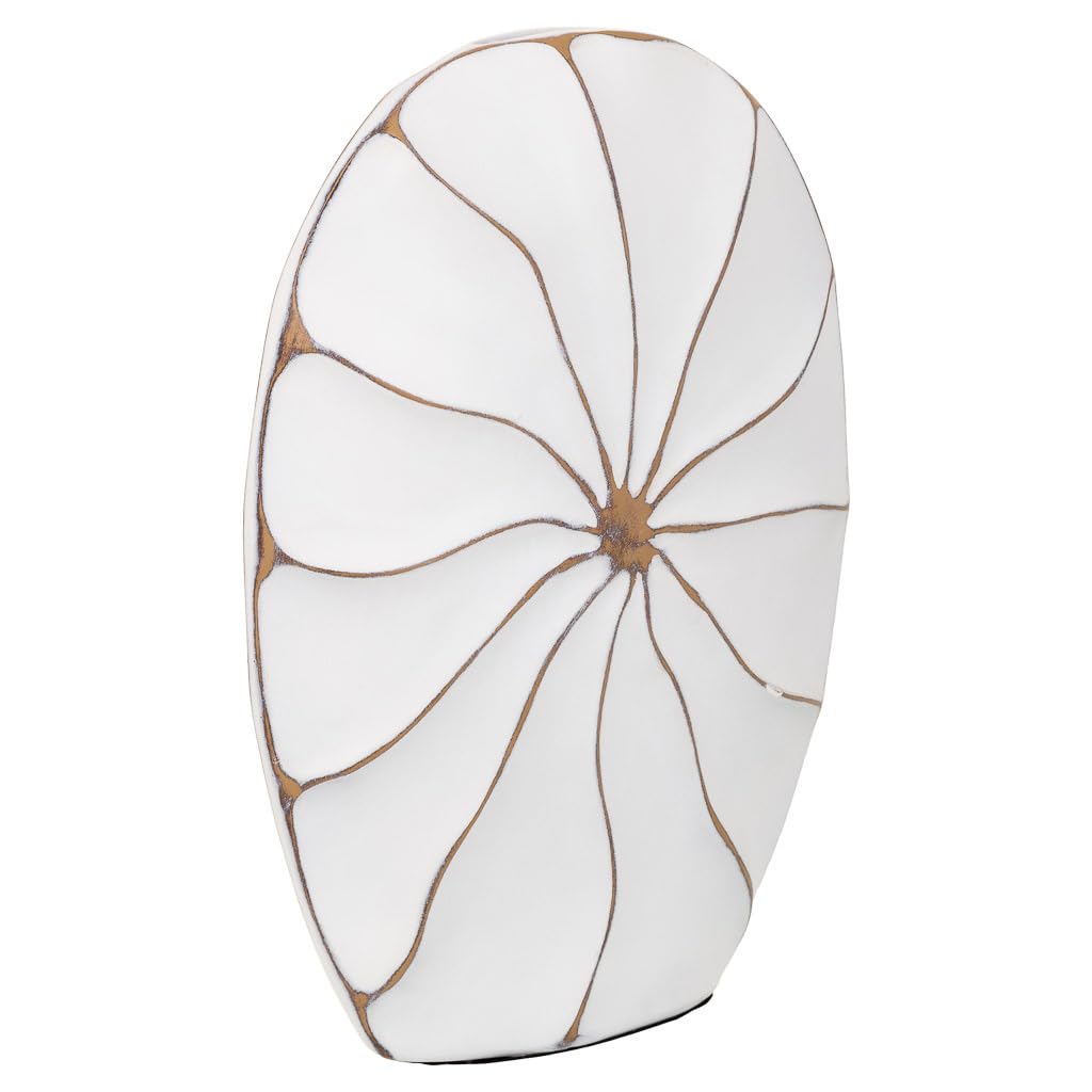 WANDERLUST DECO Jarrón de poliresina Blanco 27x8x39,5