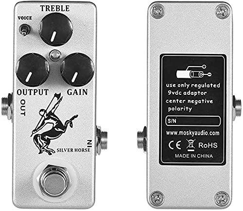 Btuty Guitar Horse Overdrive Effect Pedal Boost Silver Horse Full Metal Shell True Bypass (Silver) - Image 4