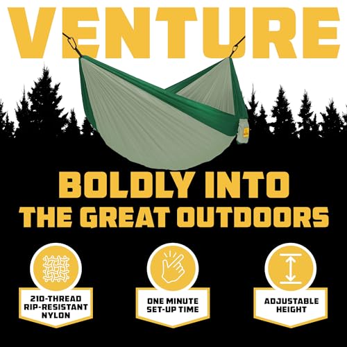 Image of Wise Owl Outfitters Camping Hammock - up to 500lbs Portable Hammock with Tree Straps - Travel, Backpacking, Hiking, Outdoors Camping Gear - Single or Double
