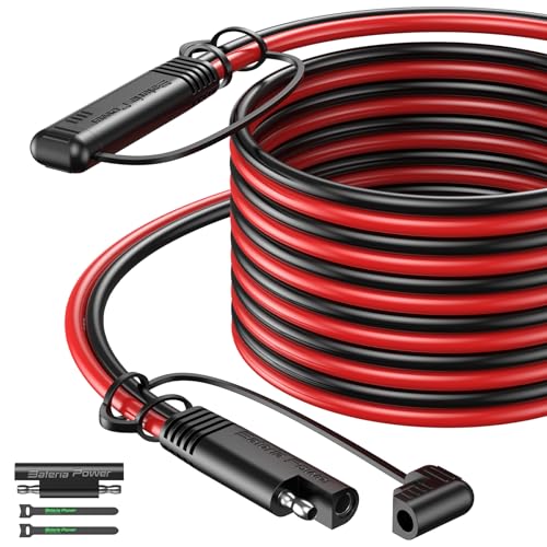Image of Bateria Power 10AWG 25FT SAE Extension Cable, Quick Disconnect Wire Harness for Automotive,Solar Panel Panel SAE Plug, RV