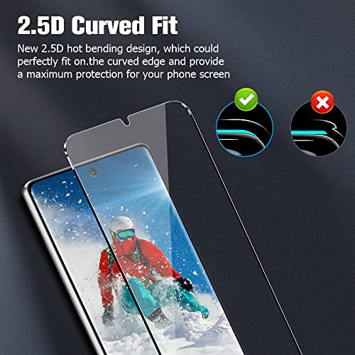 [2+2Pack] Galaxy Note 20 Screen Protector 9H Tempered Glass + Camera Lens Protector [Bubble Free][Fingerprint Unlock] Anti Scratch,Full Coverage Hd Clear Glass Film For Samsung Galaxy Note 20 (6.7") #TOP5
