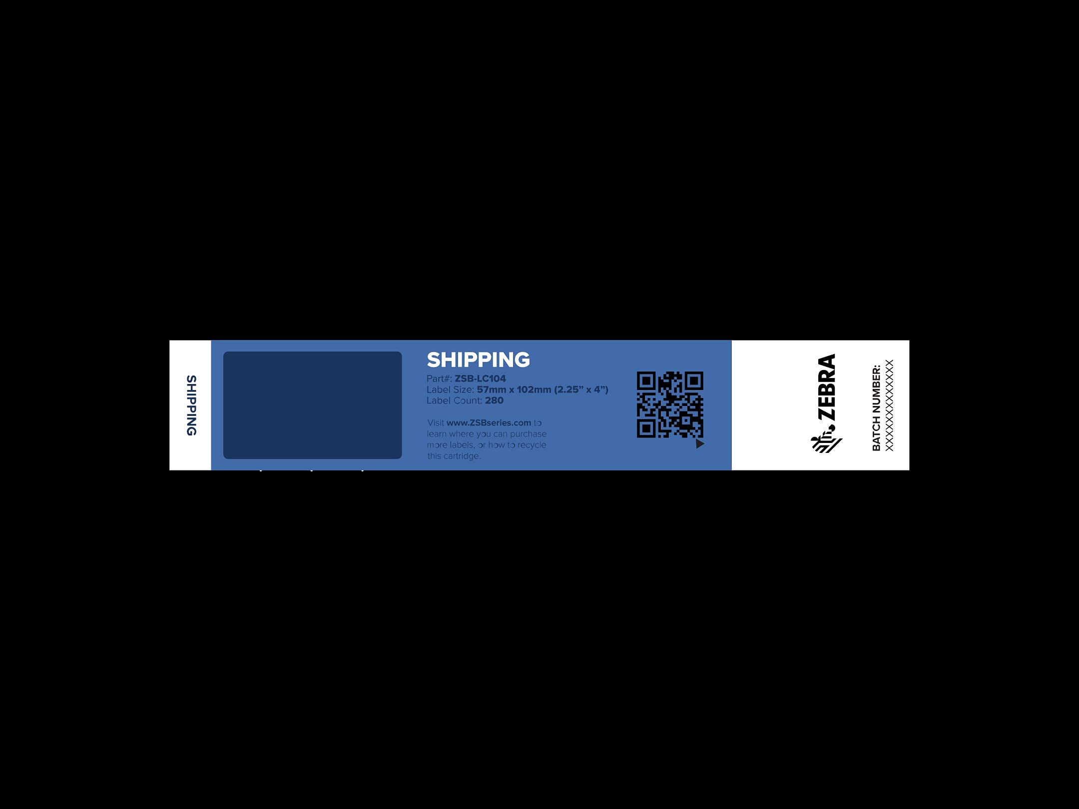 Serie ZSB di Zebra - ZSB-LC104 Etichette per spedizione, cartuccia per etichette riciclabili