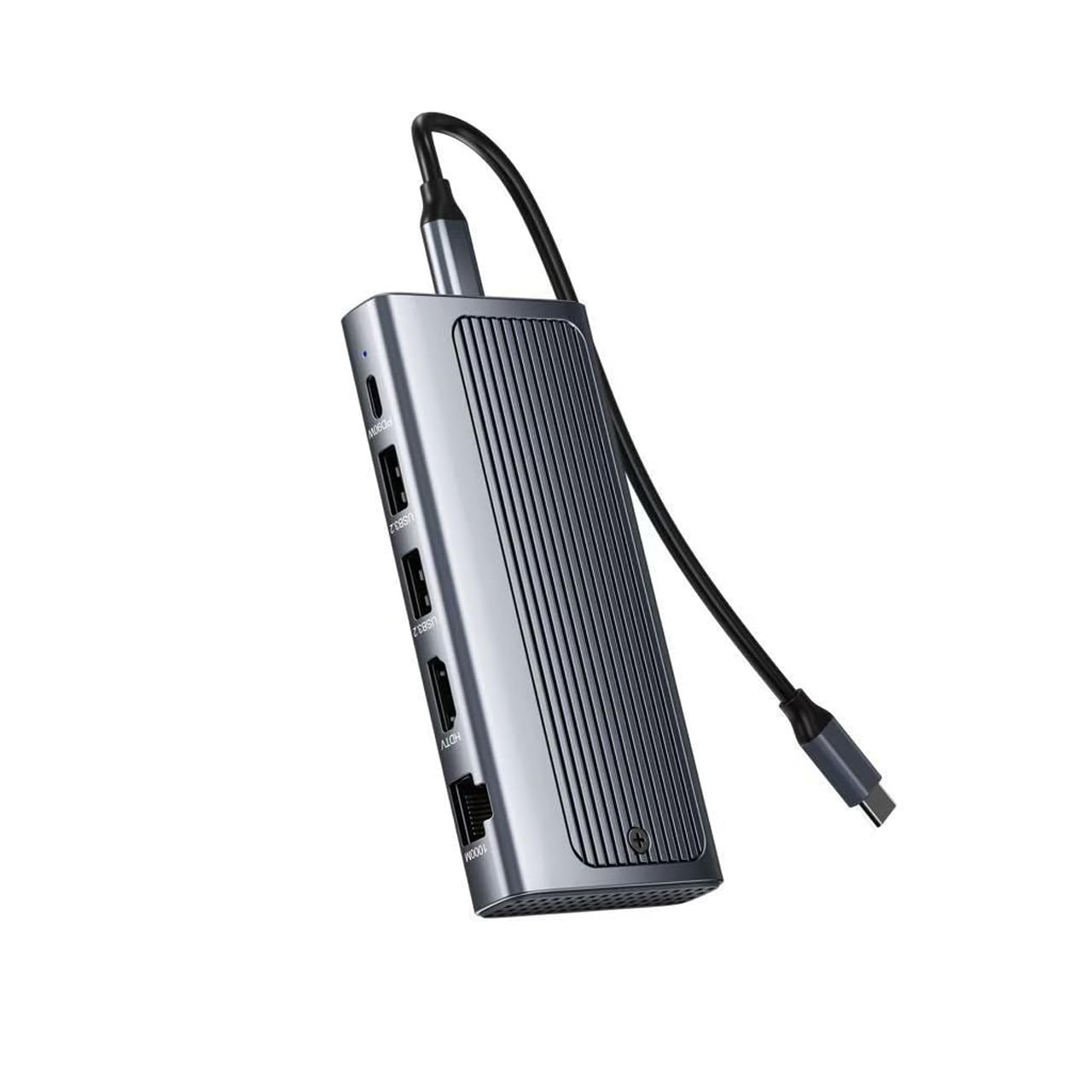 Coverzone USB-C Docking Station with M.2 NVMe Enclosure – 4K 60Hz HDMI, 1000Mbps Ethernet, 2×USB 3.2 Gen2 10Gbps, 90W PD Şarj Desteği, 2280/2242 NVMe SSD Harici Disk Kutusu | ZR1145