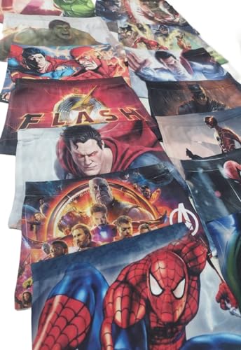 Kit 10 Cuecas Boxer Infantil Sublimada Personagem Suede (M)