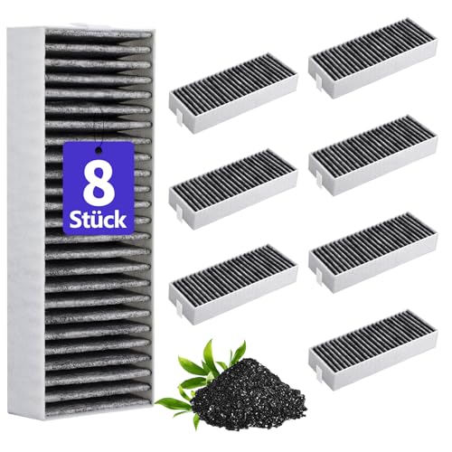 8 Stück Dunstabzugshaube Aktivkohlefilter für Siemens HZ9VRCR0 17004796/Bosch HEZ9VRUD0 17004811/Neff Z821VR0 17004806/ Gaggenau CA282111/ Constructa CCZ9VRCRCR0 17006669 Umluftersatzfilter Zubehör