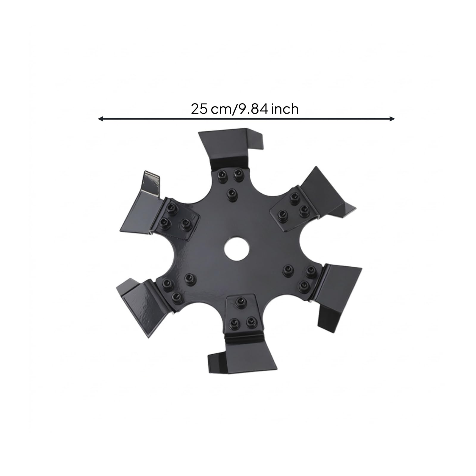 Disco Cultivador Acero Multidiente Cabezal Cultivador Práctico Cabezal Corte con para Jardineros, Jardín, Terreno Agrícola, 25cm, 6