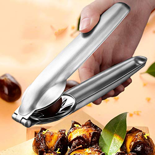 1 clip de cascanueces, de acero inoxidable 304, alicates de nogal, herramientas de cocina, abridor de castañas multifuncional, abridor de nueces de acero inoxidable para cocina