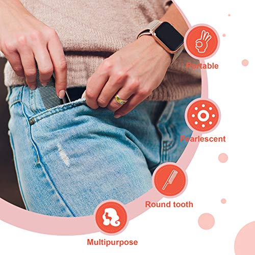 4 Pieces Hair Combs Plastic Pocket Combs Fine and Standard Tooth Hair Cutting Comb Fine Dressing Styling Combs Hairdressing Barber Salon Comb for Women Men Hair Care Tool (Black) - Image 5