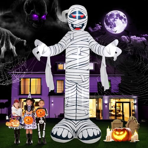 Aufblasbare Halloween-Mumie mit LEDs, 3,6 m