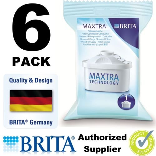 Brita Maxtra Water Filter Jug Refills Genuine Replacement Cartridges - Pack of 6