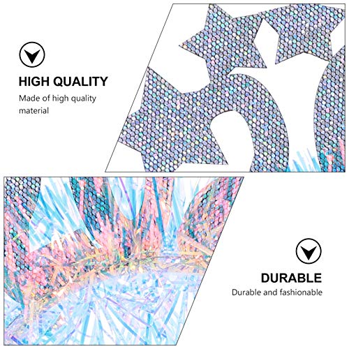 Frycolor 2 faixas de cabeça 2021 com glitter e estrelas, faixas para cabeça de feliz ano novo 2021 p