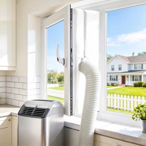 Window Seal Kit for Portable AC Window Seal Casement Window Vent Kit Seal Kit for Portable Air Conditioner & Ventilation System Easy to Install for Crank Out/Awning/Skylights Window 400CM/157)