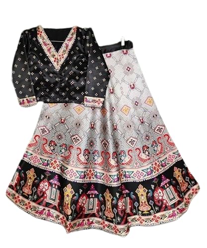 Digital Print Semi Stitched Lehenga & Crop TopBZ_Stripe-BAPAT-image-18