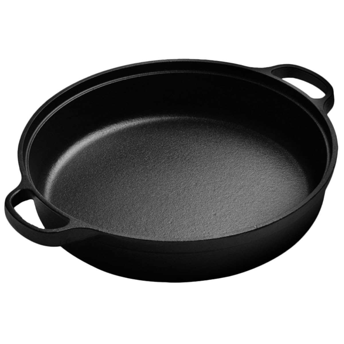 SHINEOFI Olla Caliente de Hierro Fundido sin Revestimiento Asas Ergonómicas y Protección contra Quemaduras para Uso Doméstico Aire Libre