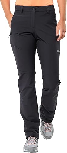 Jack Wolfskin Holdsteig Pants W Pantalón de Senderismo, Negro, 19 Mujer, Negro, 