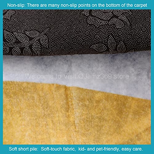 Tapis rond vintage antidérapant et lavable pour sols en bois