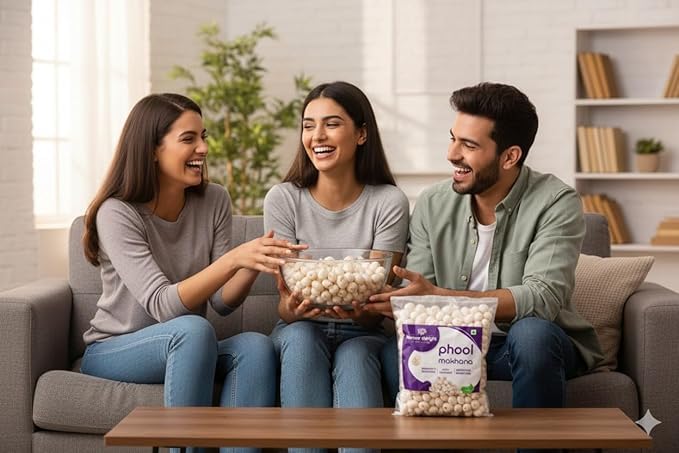 Image of Flavour Delight Premium Phool Makhana 500g | Light & Crunchy Fox Nuts | Roasting & Fasting Snack
