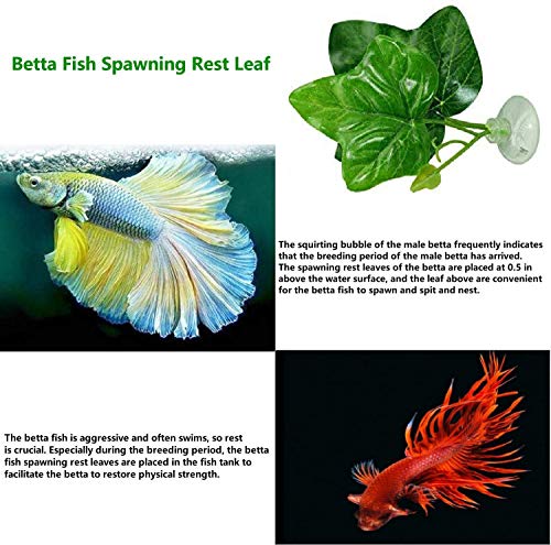 MQ Automatic Fish Feeder, Turtle Fish Food Dispenser Auto Timer with 1Pcs Betta Fish Spawning Leaf Hammock Smart Programmable Digital LCD Large Capacity for New Year Vacation Aquarium Tank Feeder - Thumbnail 2