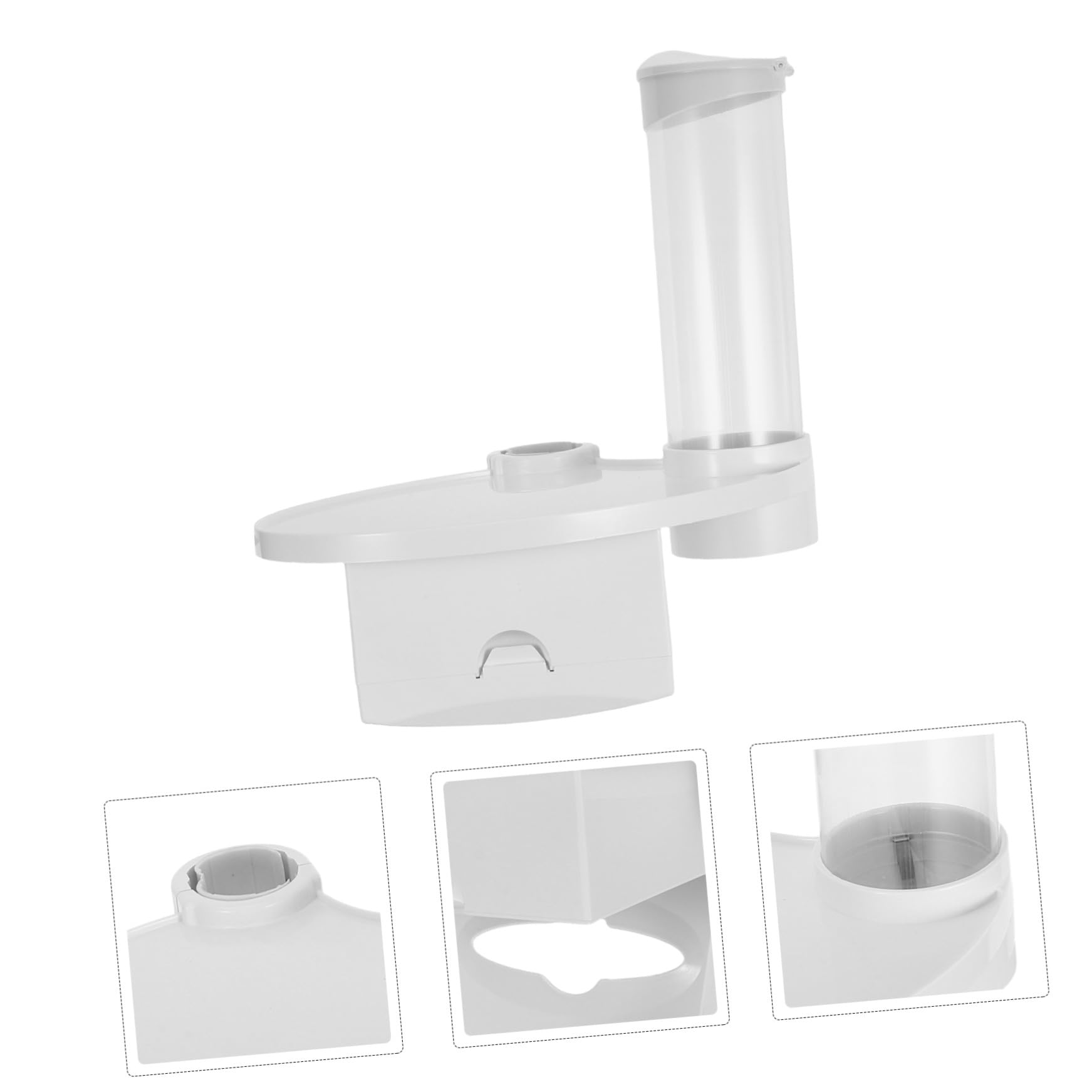 Vassoio Bianco 3 in 1 Procedura Dentale in Plastica | Porta Fazzoletti, Supporto Tazza e Vano Strumenti, per Postazione Odontoiatrica e Studio