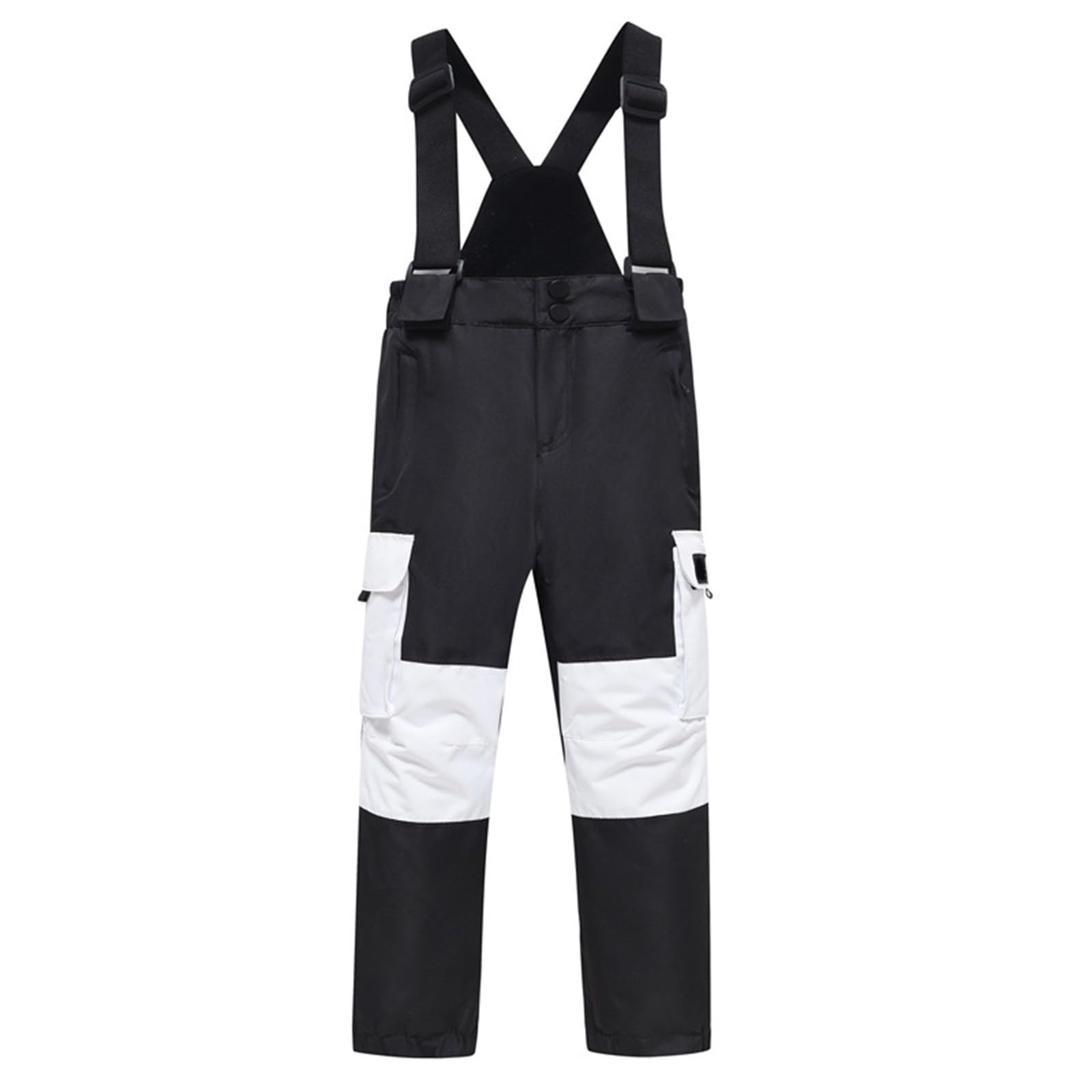 Pantalon de ski pour garçons et filles - Imperméable - Ajusté - Pantalon de snowboard - Pour adolescents et enfants - Isolé - Pantalon de ski - Jambe large - Pantalon de neige droit